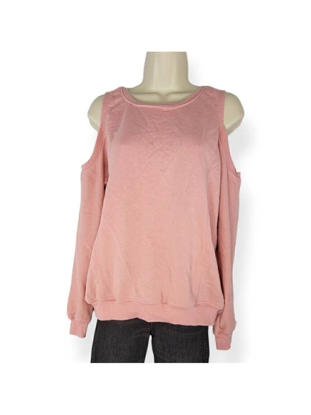 Ultra Flirt Pink Cold Shoulder Sweater XL Junior